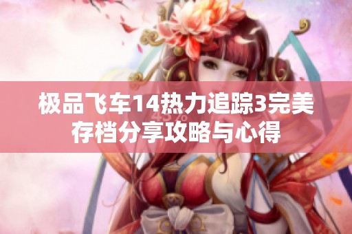 極品飛車14熱力追蹤3完美存檔分享攻略與心得