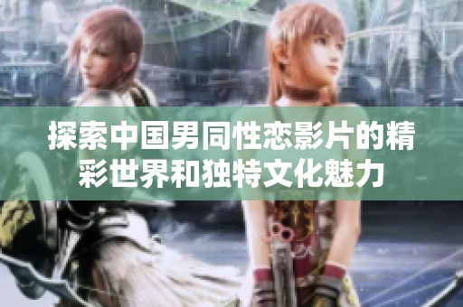 探索中國(guó)男同性戀影片的精彩世界和獨(dú)特文化魅力