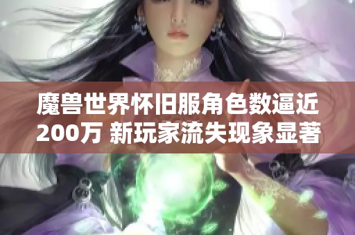 魔獸世界懷舊服角色數(shù)逼近200萬 新玩家流失現(xiàn)象顯著