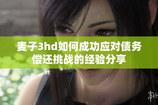 麥子3hd如何成功應(yīng)對債務(wù)償還挑戰(zhàn)的經(jīng)驗分享